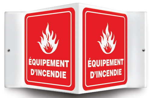 Projection Sign: Fire Equipment English 3D (6" x 5" Panel) 1/Each - PSP611