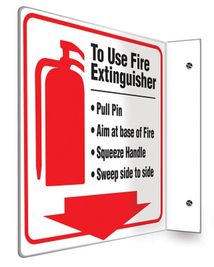 Projection Sign: To Use Fire Extinguisher - PSP615