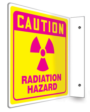 OSHA Caution Projection Sign: Radiation Hazard 3D (6" x 5" Panel) 1/Each - PSP660