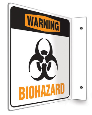 OSHA Warning Safety Sign: Biohazard 3D (6" x 5" Panel) 1/Each - PSP662