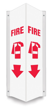 Projection Sign: Fire Extinguisher (Symbol) 90D 24" x 4" Panel 1/Each - PSP717