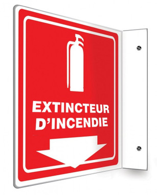 Projection Sign: Fire Extinguisher (White/Red) - PSP729