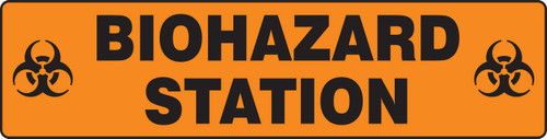 Slip-Gard Safety Sign: Biohazard Station 6" x 24" 1/Each - PSR243