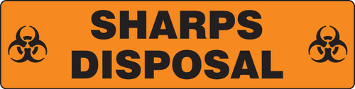 Slip-Gard Safety Sign: Sharps Disposal 6" x 24" 1/Each - PSR249