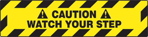 Slip-Gard Border Floor Sign: Caution Watch Your Step English 6" x 24" 1/Each - PSR266