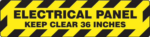 Slip-Gard Step-Style Floor Sign: Electrical Panel - Keep Clear 36 Inches 6" x 24" 1/Each - PSR277