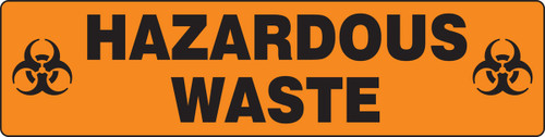 Slip-Gard Safety Sign: Hazardous Waste 6" x 24" 1/Each - PSR288