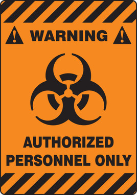 Slip-Gard ANSI Warning Safety Sign: Authorized Personnel Only 20" x 14" 1/Each - PSR632