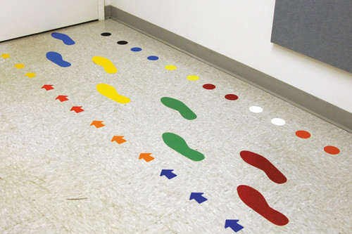 Floor Marking Shapes: Standard Color Shapes 6" - PTS247OR