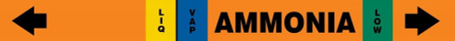 IIAR Self-Stick Ammonia Pipe Marker: (blank)/LIQ/VAP/LOW IIAR SS OD 8" - 10" 1/Each - RAK124T
