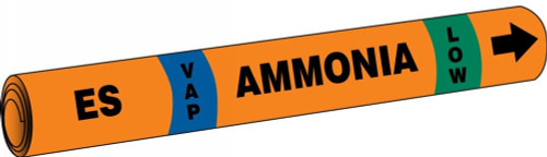 IIAR Snap Tite Ammonia Pipe Marker: ES/VAP/LOW IIAR ST OD 1 1/2" - 2" 1/Each - RAP303D