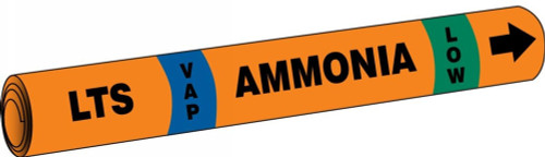 IIAR Cling-Tite Ammonia Pipe Marker: LTS/VAP/LOW IIAR CT OD 1 1/2" - 2" 1/Each - RAT216D