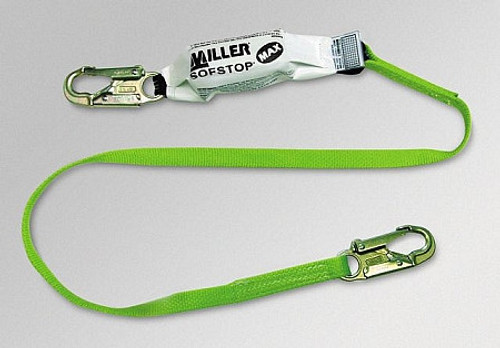 Miller 6 ft. Lanyard w/ Double SofStop Shock Absorbers - 2 Locking Snap Hooks - 940WLS-Z7/6FTGN