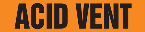 ASME (ANSI) Pipe Marker: Acid Vent Cling-Tite - 3 1/4" to 5" O.D. 1/Each - RPK111CTE