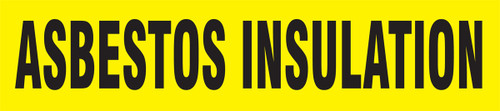 ASME (ANSI) Pipe Marker: Asbestos Insulation Cling-Tite - 5 1/4" to 6" O.D. 1/Each - RPK149CTF