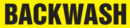 ASME (ANSI) Pipe Marker: Backwash Self Stick - 3/4" to 1 1/4" O.D. 1/Each - RPK151SSA