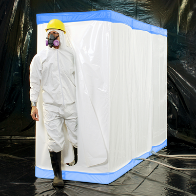 D-Con Blue - 77" Fire Retardant Disposable Decontamination Shower & Airlock Enclosure