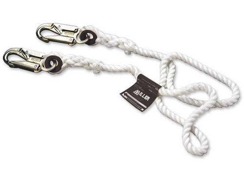 Miller 6 ft. Restraint Lanyard - 2 Locking Snap Hooks, 5/8-in. Nylon - 201RLS-2-Z7/6FTWH