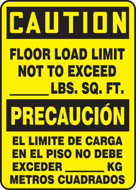Spanish Bilingual Safety Sign 14" x 10" Plastic 1/Each - SBMCAP624VP