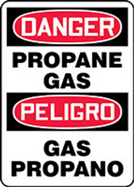 BILINGUAL SAFETY SIGN - SPANISH 14" x 10" Adhesive Vinyl 1/Each - SBMCHL235VS