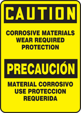 Spanish Bilingual Safety Sign 14" x 10" Accu-Shield 1/Each - SBMCHL610XP