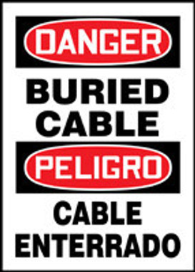 BILINGUAL SAFETY SIGN - SPANISH 20" x 14" Plastic 1/Each - SBMELC108VP