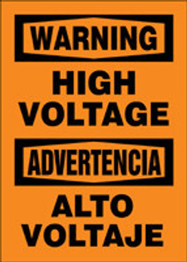 BILINGUAL SAFETY SIGN - SPANISH 20" x 14" Aluminum 1/Each - SBMELC327VA