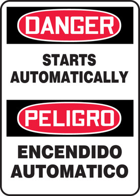 Spanish Bilingual Safety Sign 14" x 10" Aluminum 1/Each - SBMEQM048VA