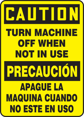 Spanish Bilingual Safety Sign 14" x 10" Aluma-Lite 1/Each - SBMEQM629XL