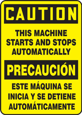 BILINGUAL SAFETY SIGN - SPANISH 14" x 10" Dura-Plastic 1/Each - SBMEQM721XT