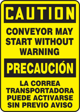 Spanish Bilingual Safety Sign 14" x 10" Dura-Plastic 1/Each - SBMEQM739XT