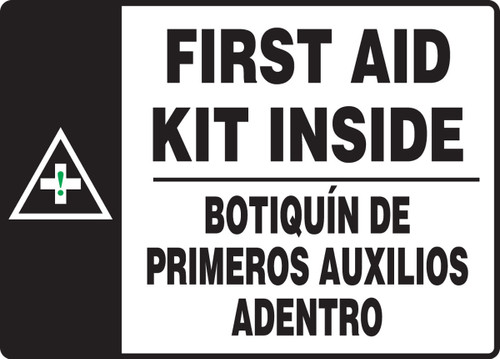 Spanish Bilingual Safety Sign 10" x 14" Adhesive Dura-Vinyl 1/Each - SBMFSR513MXV