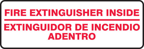 FIRE SAFETY SIGN Bilingual - Spanish/English 4" x 12" Plastic 1/Each - SBMFXG933VP