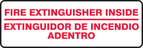 FIRE SAFETY SIGN Bilingual - Spanish/English 4" x 12" Dura-Fiberglass 1/Each - SBMFXG933XF