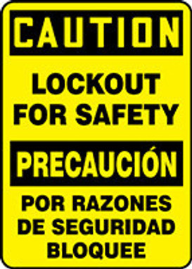 BILINGUAL SAFETY SIGN - SPANISH 14" x 10" Plastic 1/Each - SBMLKT615VP