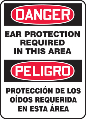 BILINGUAL SAFETY SIGN - SPANISH 14" x 10" Plastic 1/Each - SBMPPE108VP