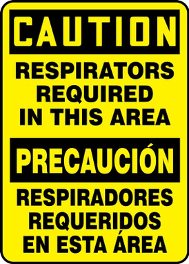 BILINGUAL SAFETY SIGN - SPANISH 14" x 10" Aluminum 1/Each - SBMPPE440VA