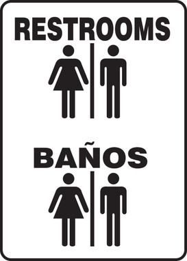 Spanish Bilingual Safety Sign 14" x 10" Plastic 1/Each - SBMRST528VP