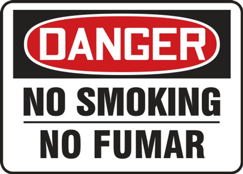 BILINGUAL SAFETY SIGN - SPANISH 10" x 14" Adhesive Dura-Vinyl 1/Each - SBMSMK133MXV