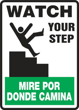 Spanish Bilingual Safety Sign 14" x 10" Dura-Fiberglass 1/Each - SBMSTF506XF