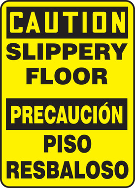 Spanish Bilingual Safety Sign 14" x 10" Dura-Plastic 1/Each - SBMSTF662XT