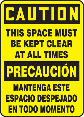 Spanish Bilingual Safety Sign 14" x 10" Aluminum 1/Each - SBMVHR641VA