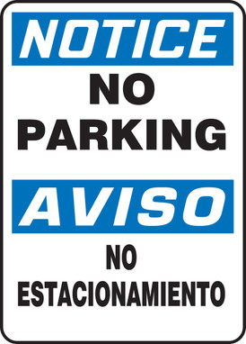 Spanish Bilingual Safety Sign 14" x 10" Dura-Plastic 1/Each - SBMVHR854XT