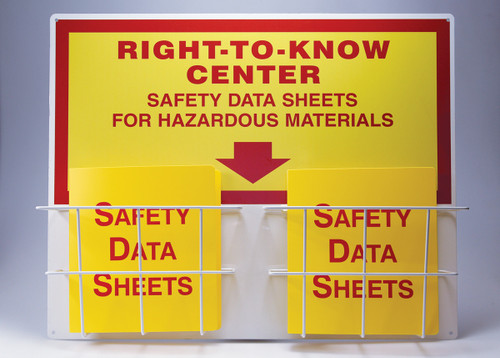 Right-To-Know Compliance Center: Basket-Style Aluminum Centers Bilingual - Spanish/English Board Only 1/Each - SBZRS316