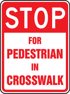 Bicycle & Pedestrian Sign: Stop For Pedestrians In Crosswalk Spanish 18" x 12" Engineer-Grade Prismatic 1/Each - SHFRW493RA