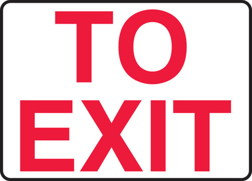 Safety Sign: To Exit Spanish 10" x 14" Dura-Plastic 1/Each - SHMADC530XT