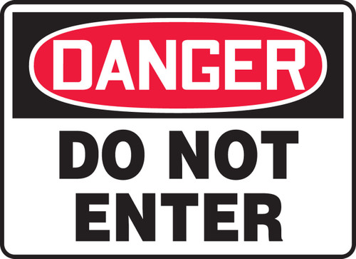 OSHA Danger Safety Sign: Do Not Enter Spanish 18" x 24" Dura-Plastic 1/Each - SHMADM116XT