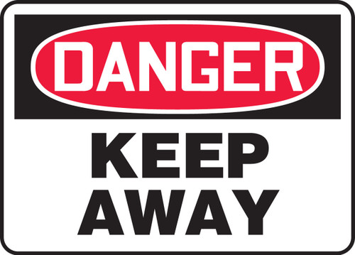 OSHA Danger Safety Sign: Keep Away Spanish 7" x 10" Aluminum 1/Each - SHMADM142VA