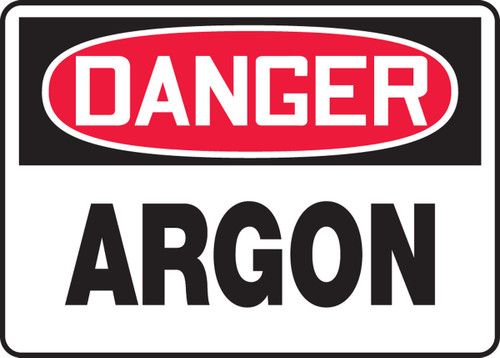 OSHA Danger Safety Sign: Argon Spanish 14" x 20" Plastic 1/Each - SHMCHG004VP