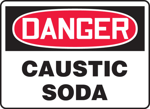 OSHA Danger Safety Sign: Caustic Soda Spanish 7" x 10" Plastic 1/Each - SHMCHG005VP